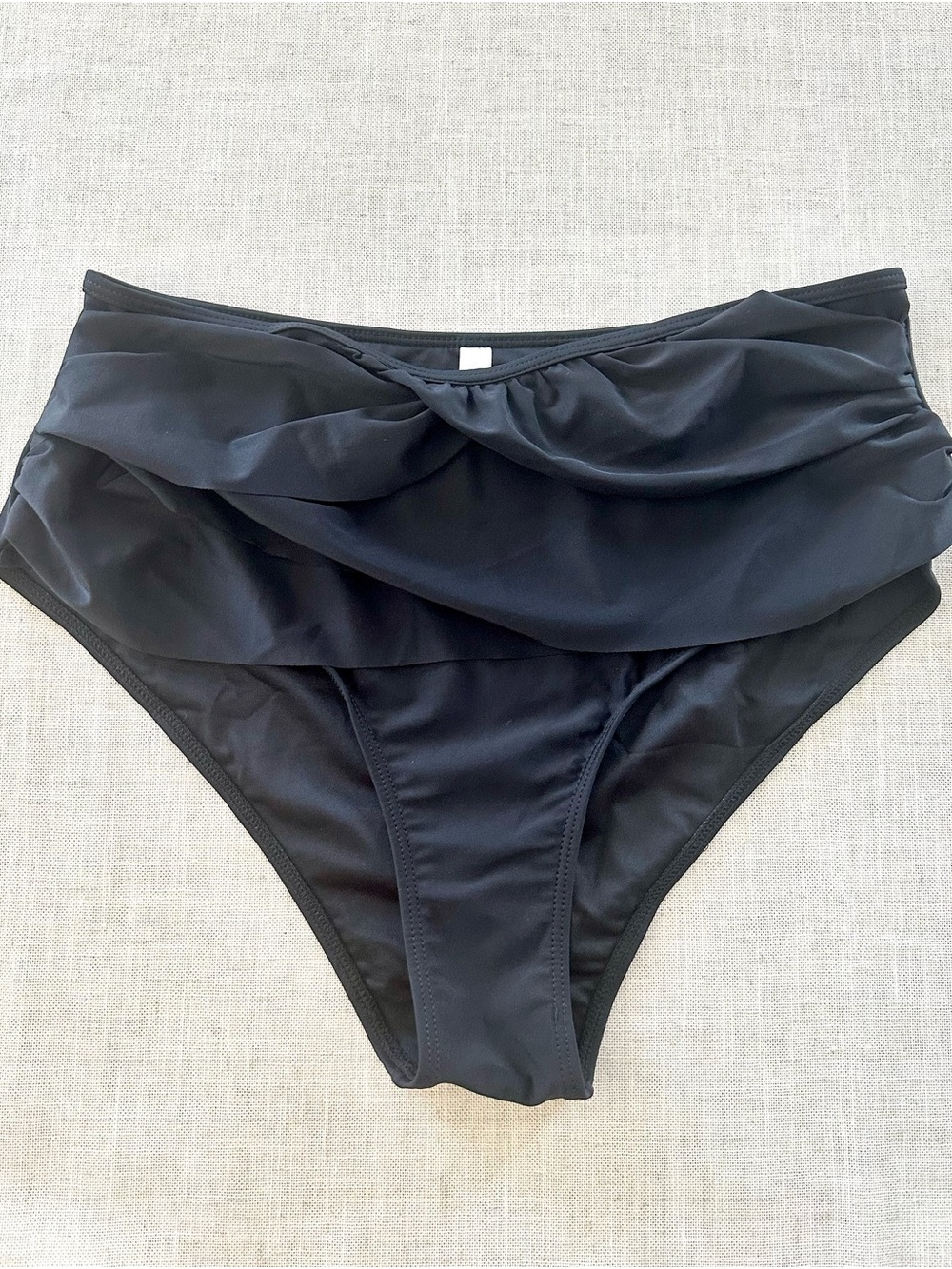 Black Draped Swimsuit Bottoms - Women XL